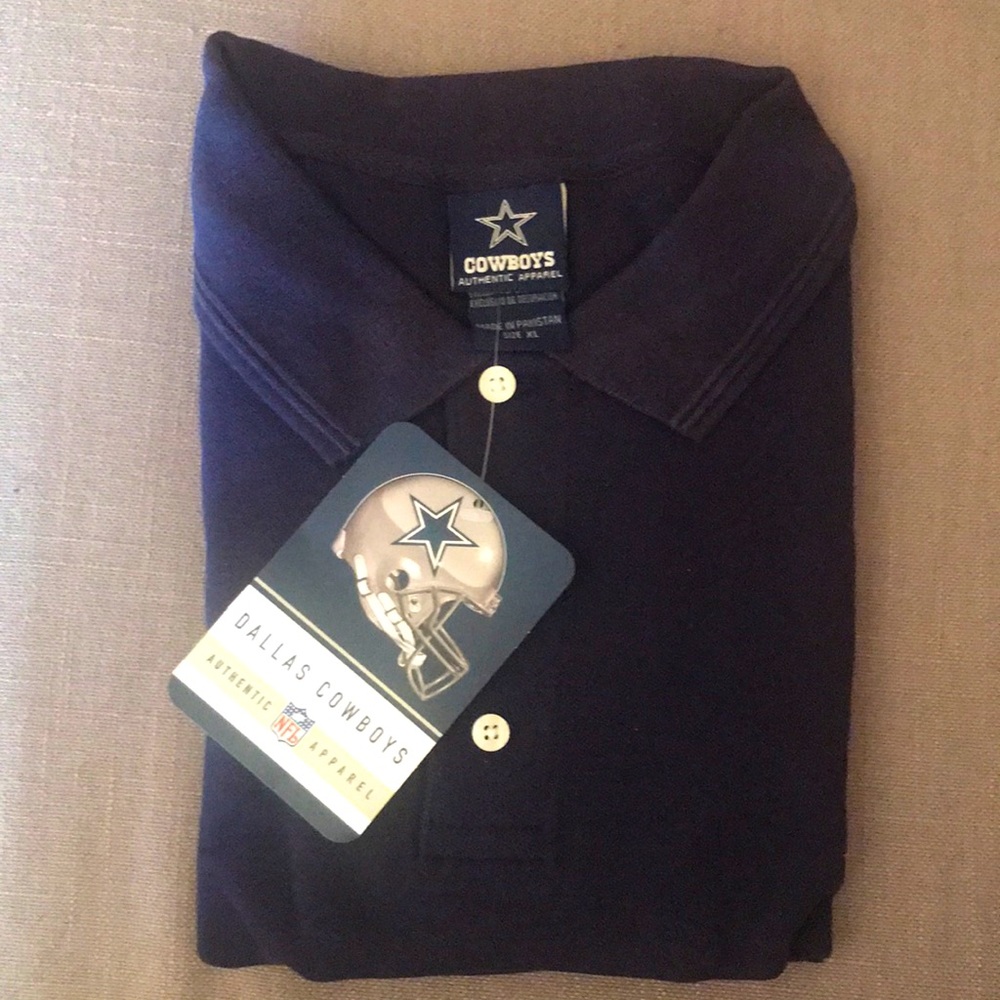 New with tag. Men’s NFL Polo Shirt. Dallas Cowboys. Blue. Authentic NFL Apparel.